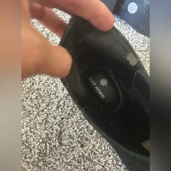 Ruff Hewn Easton black suede leather pull on boots size 10 - Picture 7 of 9